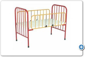 PAEDIATRIC BED WITH DROP SIDE RAILINGS