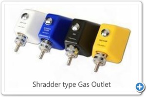 Shradder type Gas Outlet